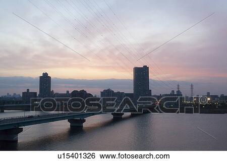 Bridge Over Sumida River View Large Photo Image Stock Photograph - Bridge Over Sumida River. Fotosearch