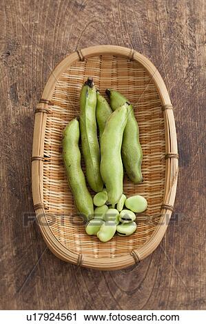 Broad Beans in Basket View Large Photo Image Stock Image - Broad Beans in Basket. Fotosearch