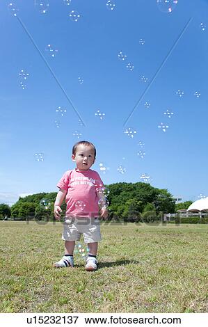 Bubbles Over Baby Boy View Large Photo Image Stock Photo - Bubbles Over Baby Boy. Fotosearch