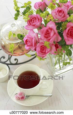 Bunch of Roses and Tea View Large Photo Image Stock Image - Bunch of Roses and Tea. Fotosearch