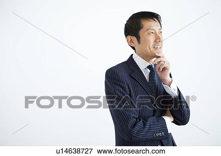 Stock Photo - Businessman Thinking. Fotosearch