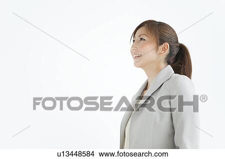 Businesswoman Looking Up View Large Photo Image Picture - Businesswoman Looking Up. Fotosearch