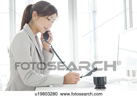 Businesswoman on Phone View Large Photo Image Stock Image - Businesswoman on Phone. Fotosearch