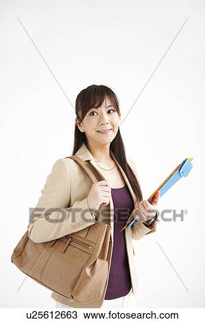 Businesswoman with Files View Large Photo Image Stock Image - Businesswoman with Files. Fotosearch
