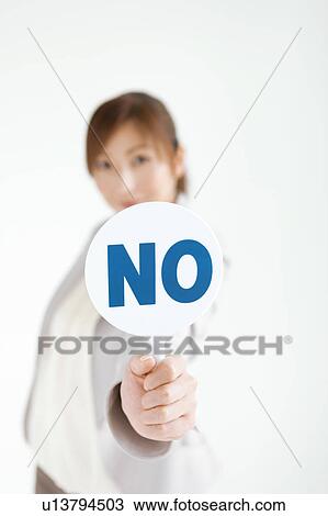 Businesswoman with No Sign View Large Photo Image Stock Image - Businesswoman with No Sign. Fotosearch