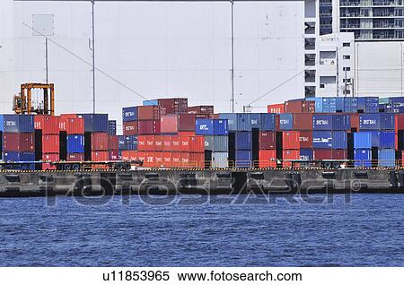 Stock Photography - Cargo Containers. Fotosearch