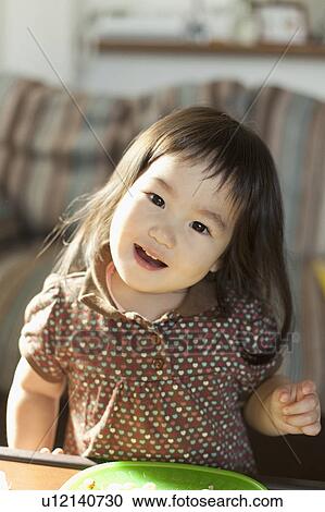 Cheerful Baby Girl (1-2) View Large Photo Image Stock Image - Cheerful Baby Girl (1-2). Fotosearch