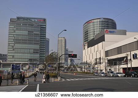 Stock Photo - City street, Yokohama City, Kanagawa Prefecture, Honshu, Japan. Fotosearch