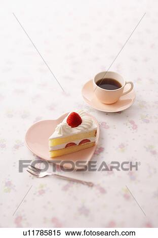 Stock Photography - Coffee and Piece of Shortcake. Fotosearch