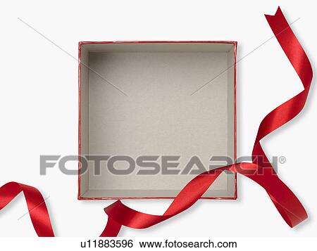 Stock Photograph - Empty box and ribbon. Fotosearch