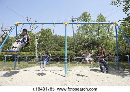 Family of Six on Swing View Large Photo Image Stock Photography - Family of Six on Swing. Fotosearch