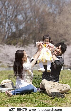 Family of Three in Park View Large Photo Image Stock Photo - Family of Three in Park. Fotosearch