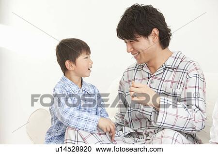 Father and Son Looking At Each Other View Large Photo Image Stock Image - Father and Son Looking At Each Other. Fotosearch