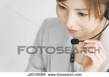 Stock Photography - Female Customer Representative. Fotosearch
