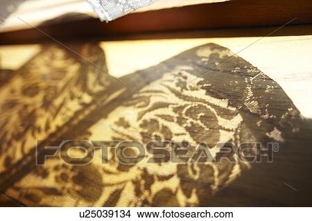 Picture - Floral Pattern of Curtain. Fotosearch