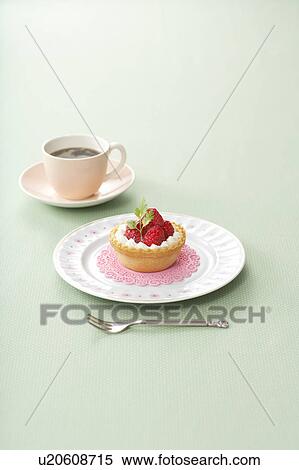 Stock Photography - Fruit Tart and Coffee. Fotosearch
