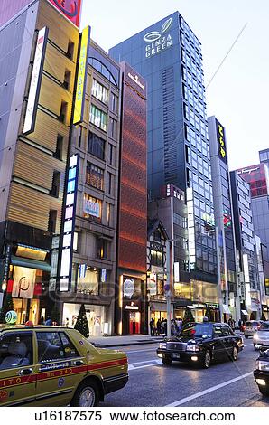 Ginza 7-chome View Large Photo Image Stock Photography - Ginza 7-chome. Fotosearch