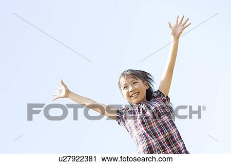 Girl Spreading Arms View Large Photo Image Stock Image - Girl Spreading Arms. Fotosearch
