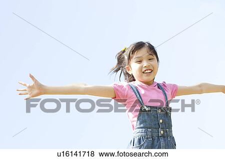 Girl Spreading Arms View Large Photo Image Stock Photo - Girl Spreading Arms. Fotosearch