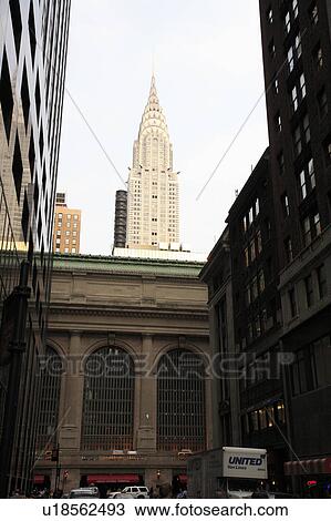 Grand Central Station and Chrysler Building View Large Photo Image Stock Image - Grand Central Station and Chrysler Building. Fotosearch