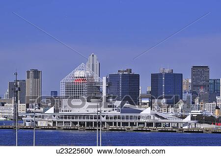 Stock Image - Harumi Wharf From Toyosu. Fotosearch