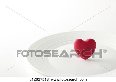 Heart on plate View Large Photo Image Stock Image - Heart on plate. Fotosearch