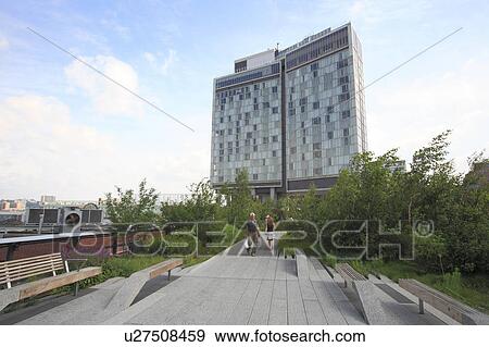 High Line and Standard Hotel View Large Photo Image Stock Photo - High Line and Standard Hotel. Fotosearch