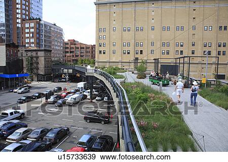 High Line in Meatpacking District View Large Photo Image Stock Photo - High Line in Meatpacking District. Fotosearch