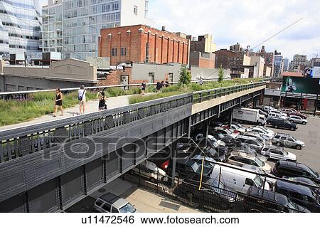 High Line in Meatpacking District View Large Photo Image Stock Photograph - High Line in Meatpacking District. Fotosearch