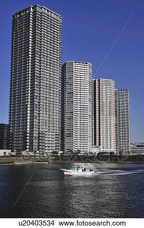 Picture - High Rise Apartment Buildings. Fotosearch