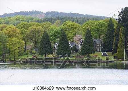 House at Windermere Lake View Large Photo Image Stock Photo - House at Windermere Lake. Fotosearch