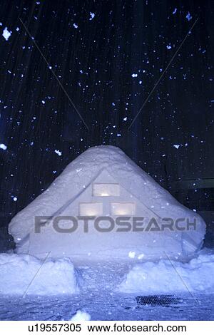 Stock Photography - House Covered in snow. Fotosearch