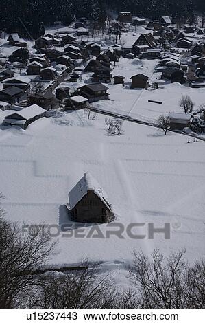 Stock Image - House in Shirakawa-go. Fotosearch