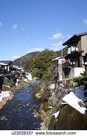 Houses by River View Large Photo Image Stock Photo - Houses by River. Fotosearch