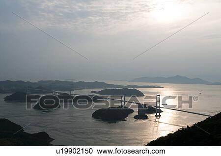 Stock Image - Kurushima-kaikyo Bridge. Fotosearch
