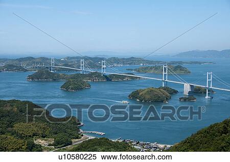 Stock Photography - Kurushima-kaikyo Bridge. Fotosearch
