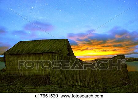 Stock Image - Lake Titicaca, Andes, Peru. Fotosearch