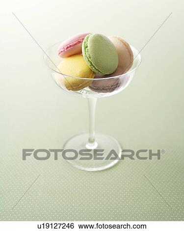 Stock Photograph - Macarons in Bowl. Fotosearch