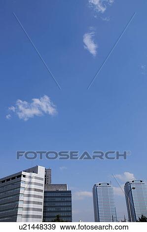 Makuhari Skyscrapers View Large Photo Image Stock Photo - Makuhari Skyscrapers. Fotosearch