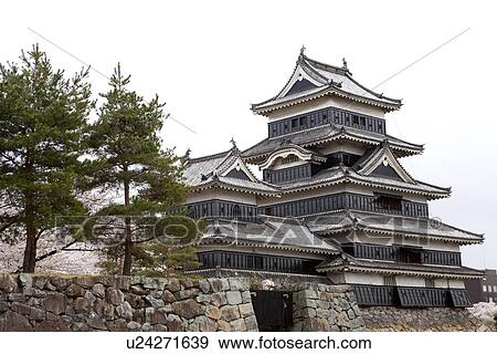 Matsumoto Castle View Large Photo Image Stock Photo - Matsumoto Castle. Fotosearch