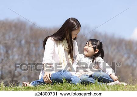 Mother and Daughter in Park View Large Photo Image Stock Image - Mother and Daughter in Park. Fotosearch