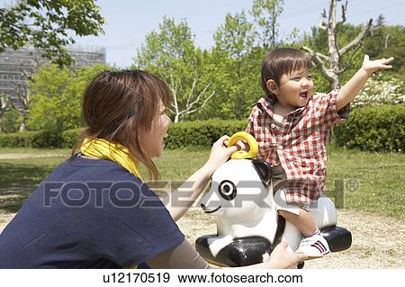 Mother and Son in Playground View Large Photo Image Stock Photo - Mother and Son in Playground. Fotosearch