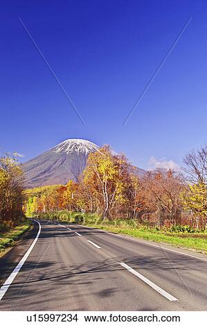 Picture - Mount Yotei in Autumn. Fotosearch
