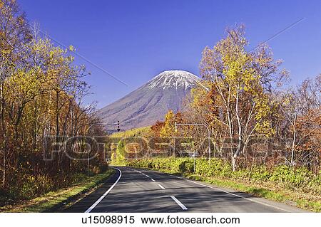 Mount Yotei in Autumn View Large Photo Image Stock Photography - Mount Yotei in Autumn. Fotosearch