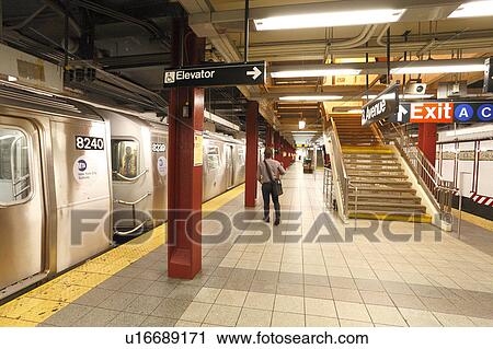 Stock Image - New York Subway Station. Fotosearch