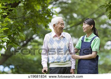 Picture - Nurse with Senior Man. Fotosearch