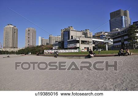 Stock Photograph - Odaiba Seaside Park. Fotosearch