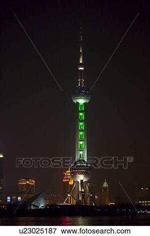 Oriental Pearl Tower View Large Photo Image Stock Photo - Oriental Pearl Tower. Fotosearch