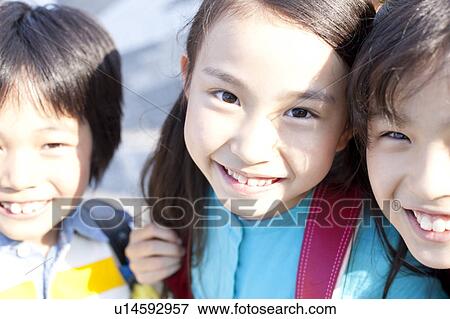 Portrait of kids, Japan View Large Photo Image Stock Photo - Portrait of kids, Japan. Fotosearch