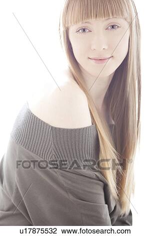 Portrait of young woman View Large Photo Image Stock Image - Portrait of young woman. Fotosearch